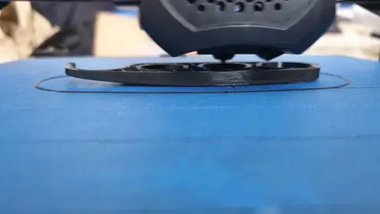 Photo showing warped hook (left hand side)