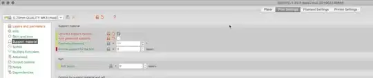 Print Settings - Support Material settings