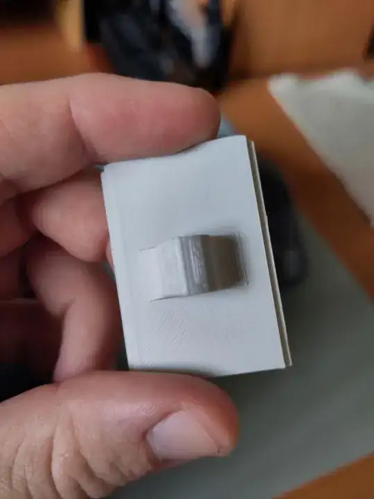 Photo of the layers after the first of a printed model that doesn't showing any errors