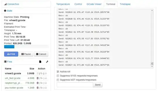 OctoPrint terminal interface