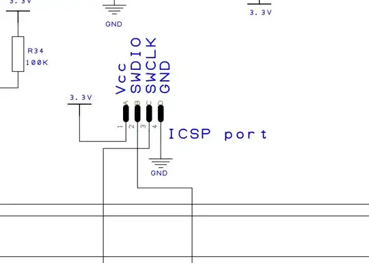 Portion of a schematic for the Creality 4.2.3 board showing the ICSP port