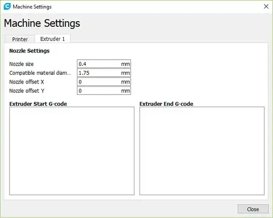 Machine settings - Extruder1