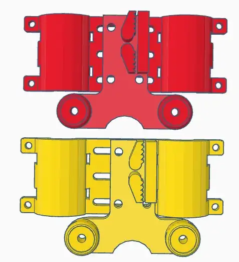 Image of centered slider (in red) and (slightly) translated slider (in yellow)