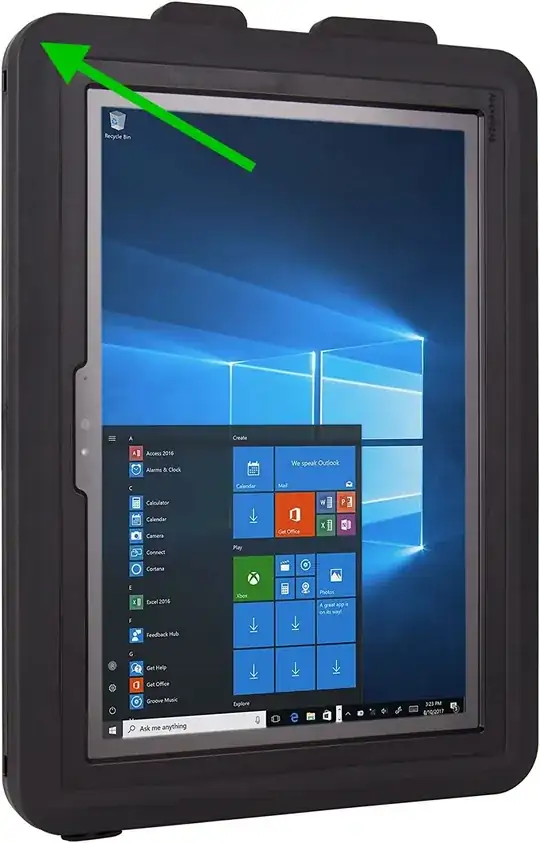 ea weather proofed tablet with over-molded rubber