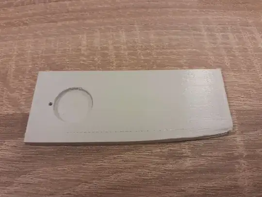 Photo 1 of a printed model #2 with printing errors