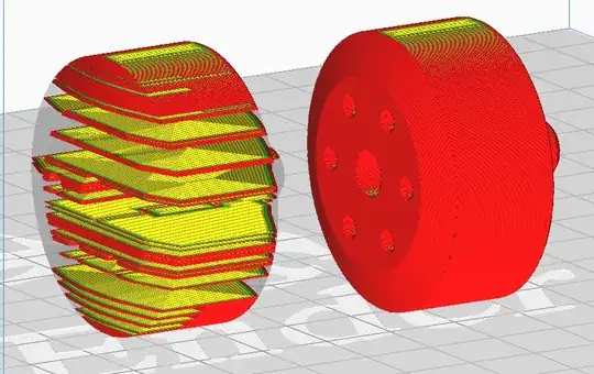 Slicing solutions, before and after removal of internal geometry