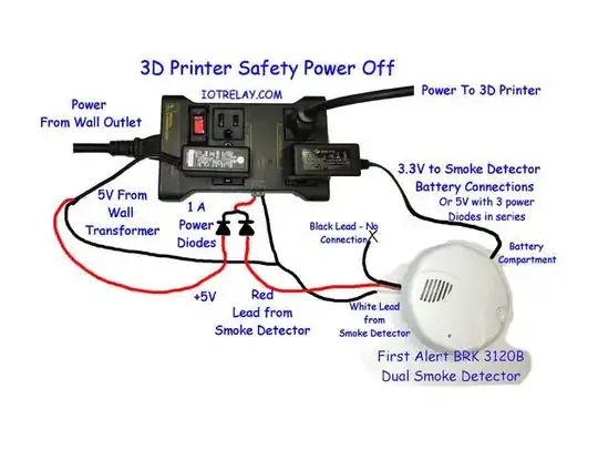 3D Printer Safety Shutdown - Smoke Detector - Diagram 3D Printer Safety Shutdown - Smoke Detector - Diagram