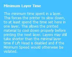 Hint text of Minimal Layer Time parameter of Ultimaker Cura