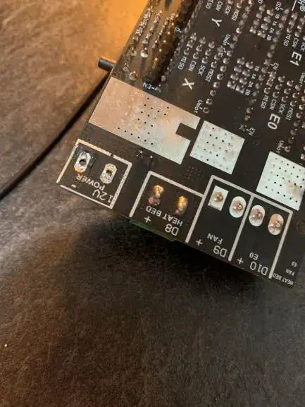 Underside of PCB