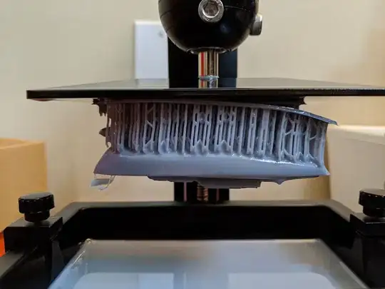 Resint print pulling away