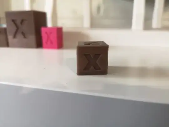 Printed calibration cube after firmware change