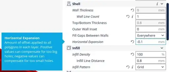 Horizontal Expansion settings dialog