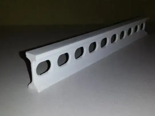 I beam with relief holes