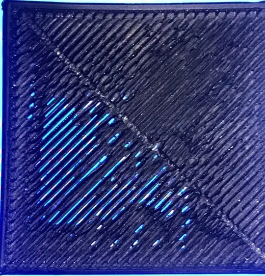 First layer view of print with BLTouch V3