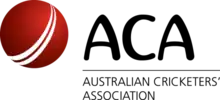 Graphic of a cricket ball with text: "ACA: Australian Cricketers' Association
