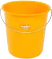 A plastic yellow bucket
