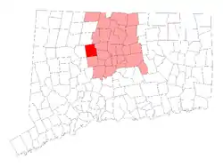 Location within Hartford County, Connecticut