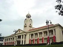 The Clock Tower Building, a national monument, which formerly served as an observation point during the Battle of Singapore