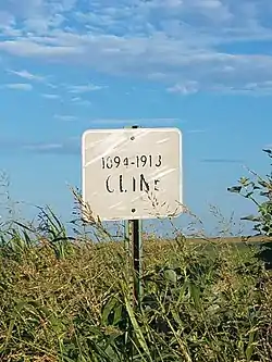 What remains of Cline, OK