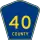 County Road 40 marker