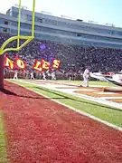 Sidelines during a game