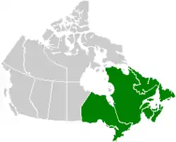 Eastern Canada, defined politically.