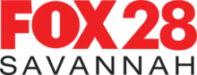 A red Fox network logo with a red 28 in a sans serif next to it. Beneath both elements is the word "Savannah" in a thin black sans serif.