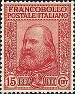 Image 8A 1910 Italian stamp commemorating the 50th anniversary of the Expedition of the Thousand
