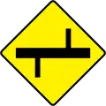 W 017RStaggered Crossroads Ahead - Right