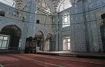 Rüstem Pasha mosque interior view