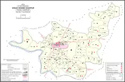 Map showing Kadipur CD block