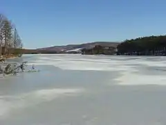 Lake Habeeb frozen over