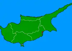 Location of Kition