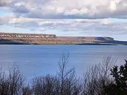 The Malcolm Bluff near Purple Valley,as seen across Colpoys Bay