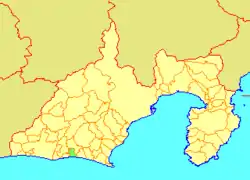 Location of Asaba in Shizuoka Prefecture