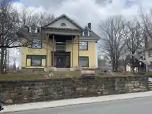 This image shows David Mead's original house and settlement