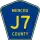 County Road J7 marker