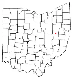 Location of New Philadelphia, Ohio