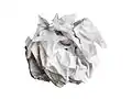Crumpling of paper makes crackling noise