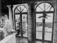 Roslyn Chasan in the atrium of The Chasan Villa