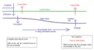Soil salinization in the unirrigated parts of flat land with a good aquifer