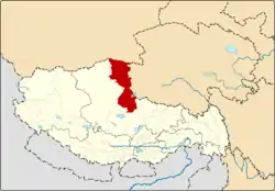 Location of Shuanghu Special District (outdated map, situation before 2012)