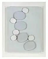 White Grey Relief 2, 1962, in 1961, Stażewski began a series of White Reliefs which were later exhibited at Galeria Kordegarda in Warsaw (private collection)