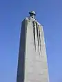 Monument for the World War I soldiers from Canada. The Brooding Soldier in Langemark