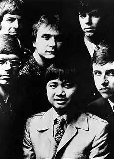 The group in 1967Top row, from left: Jim Yester, Brian Cole, Ted Bluechel; bottom row: Russ Giguere, Larry Ramos, Terry Kirkman