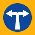 Ρ-50Turn left or right ahead